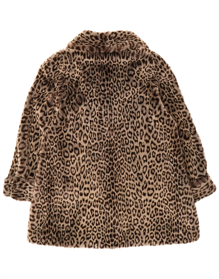C&A Womens YOUR SIXTH SenSE Overfrakke IT 44 Medium Brown Animal Print