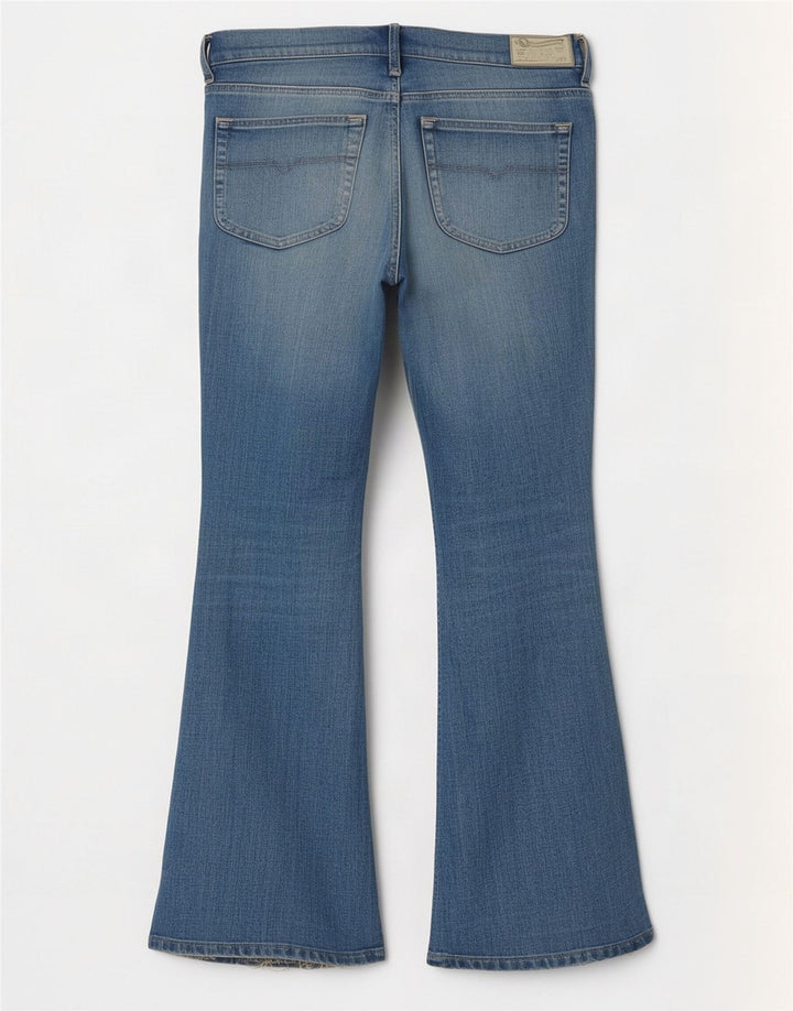 Diesel Dame Flared Jeans W29 L30 Blå Bomuld