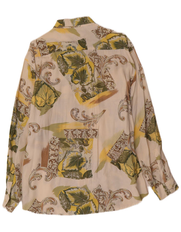 Vintage herreskjorte stor hvid blomstret