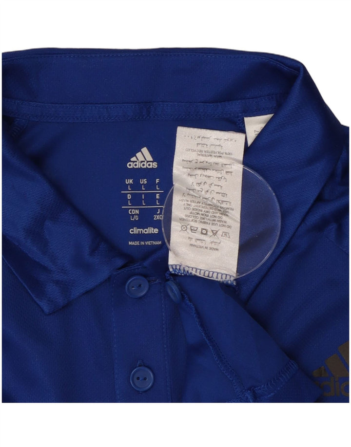 Adidas Herre Climalite Polo Shirt Large Blue Polyester Sports