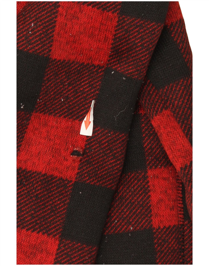 Mountain Warehouse Herre Sherpa Zip Hættetrøje Sweater Medium Rød Gingham