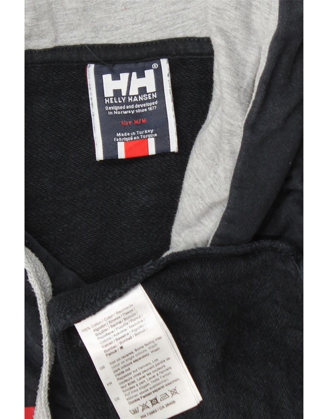 Helly Hansen Grafisk hættetrøje til mænd mellem marineblå bomuld