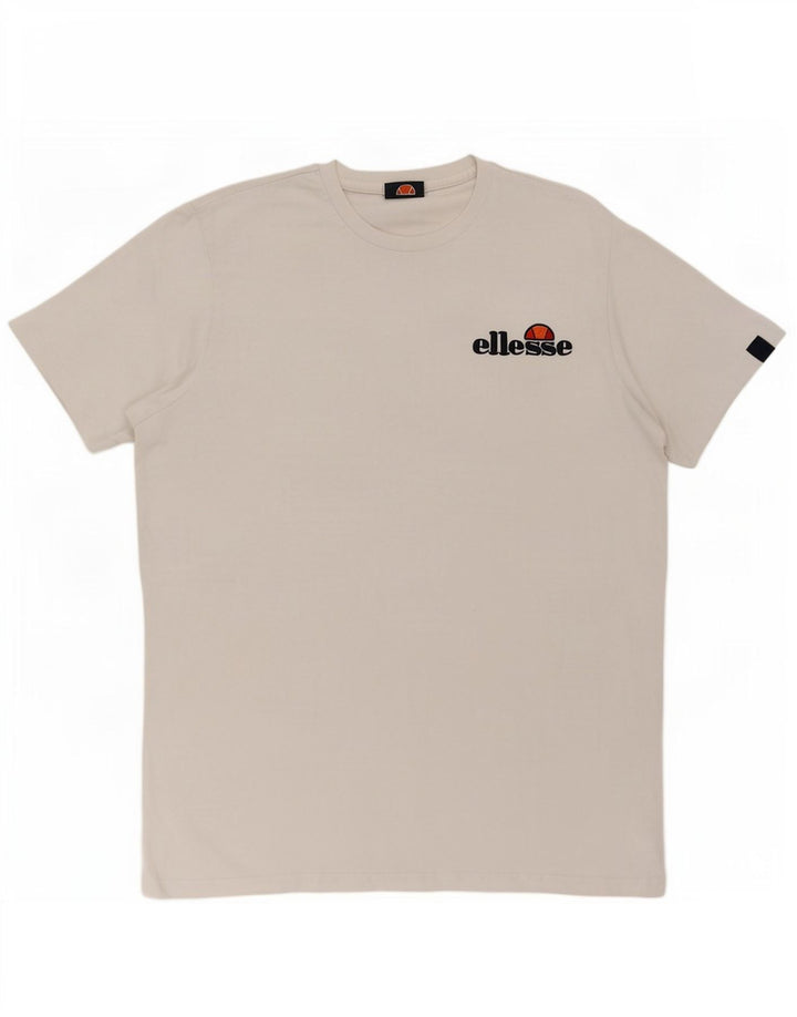 Ellesse Herre Grafisk T-Shirt Top Stor Hvid Bomuld