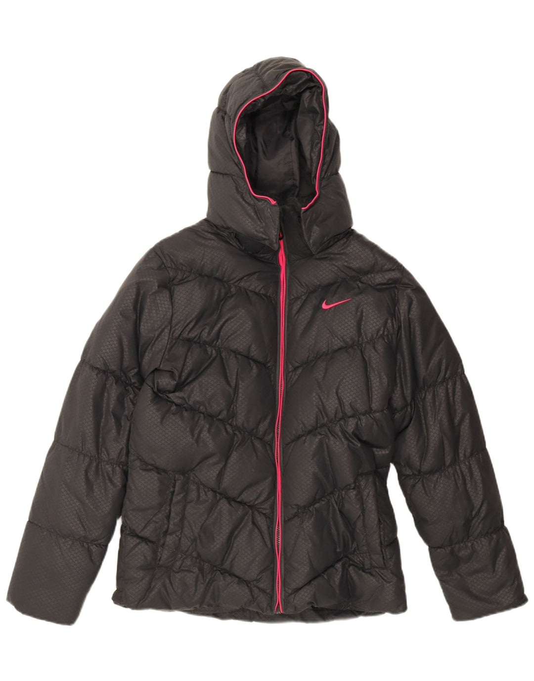 Nike Polstret hættejakke til piger 13-14 år XL sort polyester