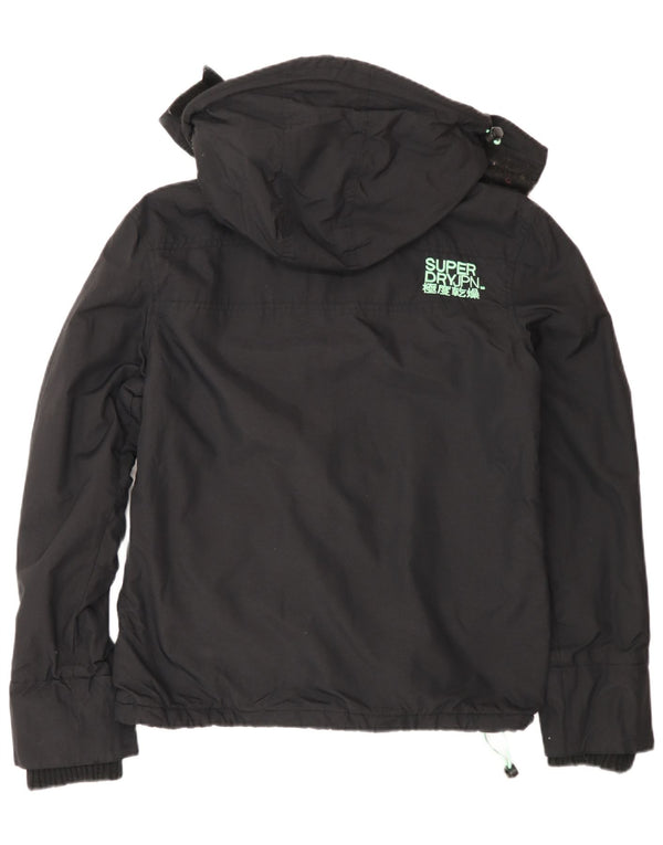 Superdry Womens The Windcheater Windbreaker Jacket UK 14 Medium Black