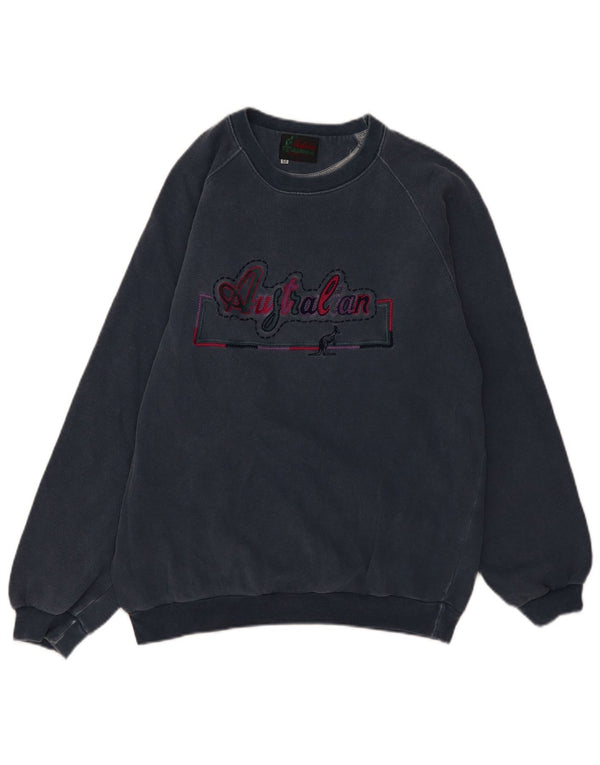 AUSTRALIAN L'ALPINA Herre grafisk sweatshirt Jumper IT 50 Medium Navyblå