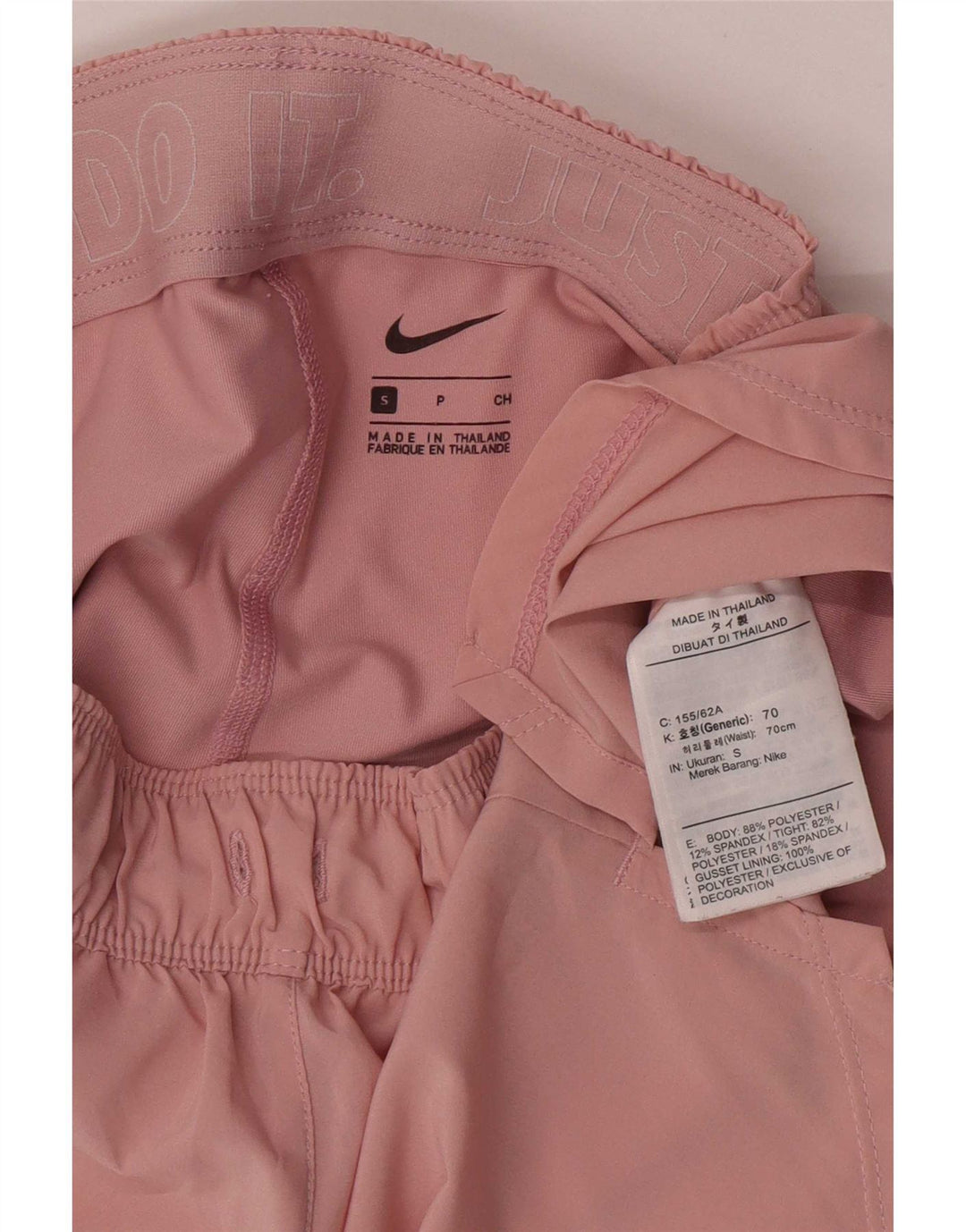 Nike Dame Dri Fit Sport Shorts UK 10 Small Pink Polyester