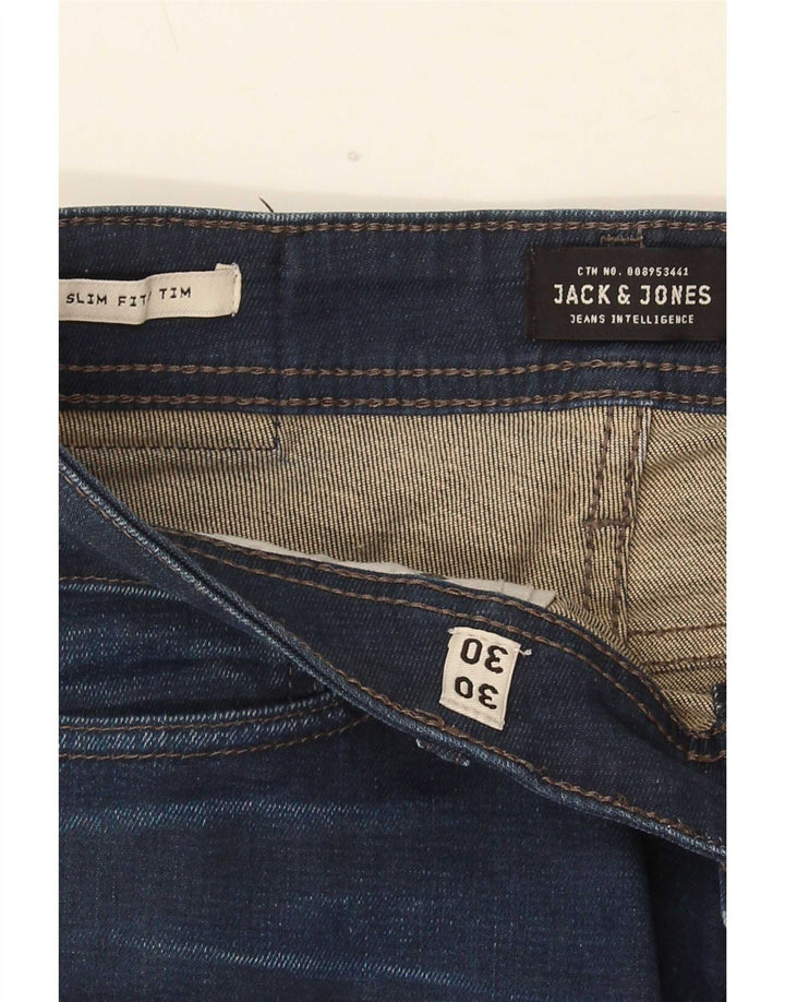 Jack & Jones Herre Tim Slim Jeans W30 L30 Marineblå Bomuld