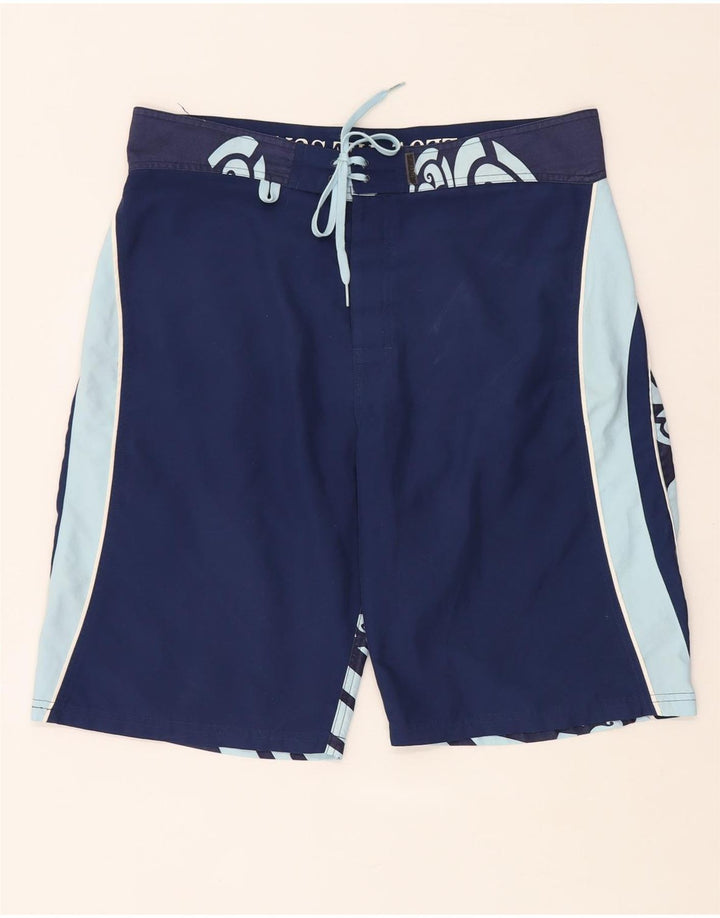Sundek Badeshorts til mænd Large Navy Blue Colourblock Polyester