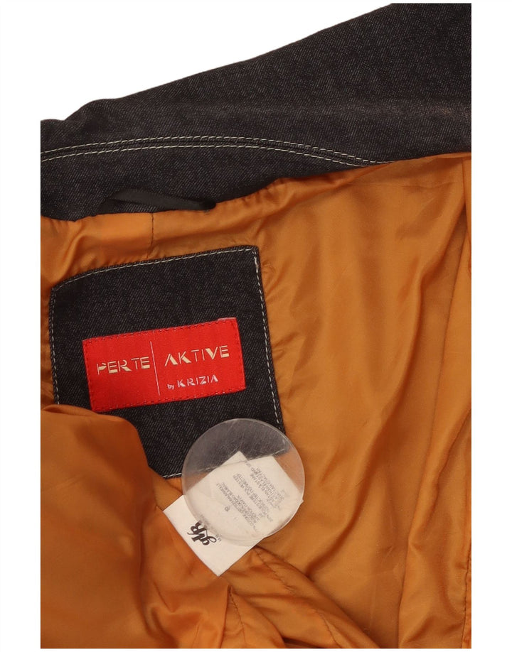 Perte by Krizia Dame denimjakke UK 18 XL Grå Bomuld