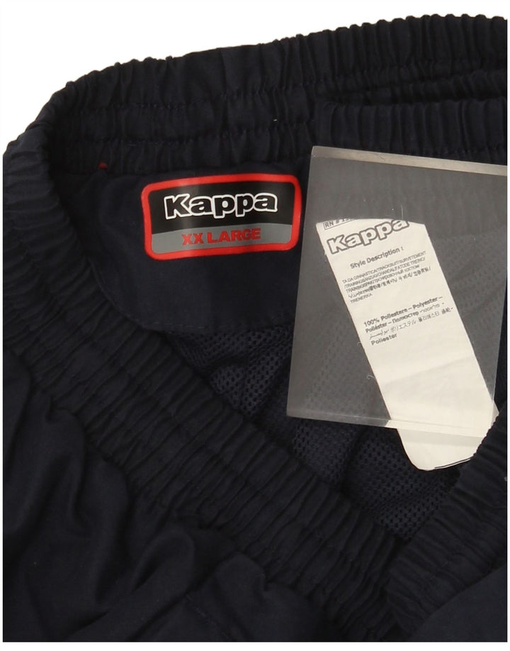 Kappa Herre grafisk træningsdragt Bukser Joggers 2XL Navy Blue Polyester
