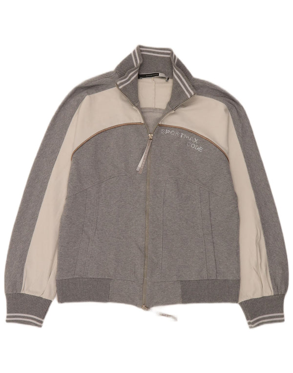 Sportmax Dame træningsdragt Top Jacket UK 14 Large Grå Colourblock Sports