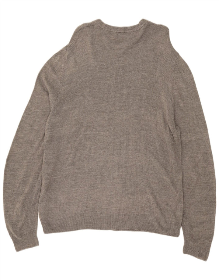 Marks & Spencer herre sweater med rund hals 2XL grå akryl