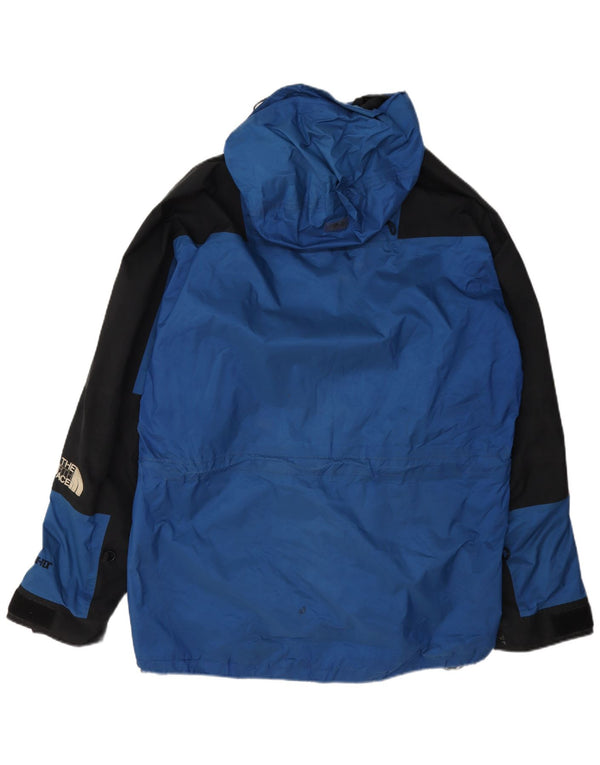 The North Face Regnjakke med hætte til mænd UK 40 Large Blue Colourblock Nylon