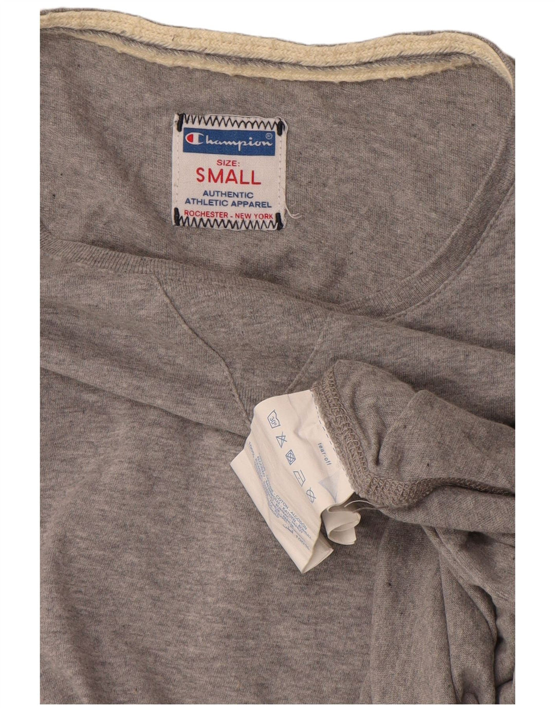 Champion Womens Oversized Top Langærmet UK 10 Small Grey Bomuld