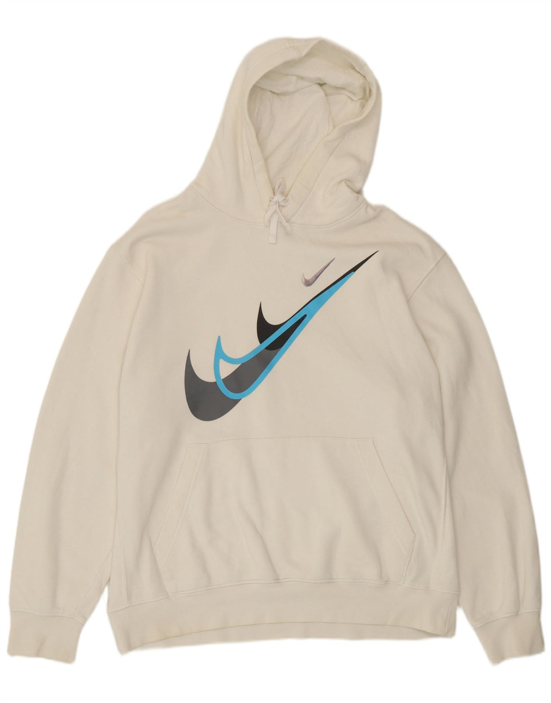 Nike grafisk hættetrøje til mænd, stor hvid bomuld
