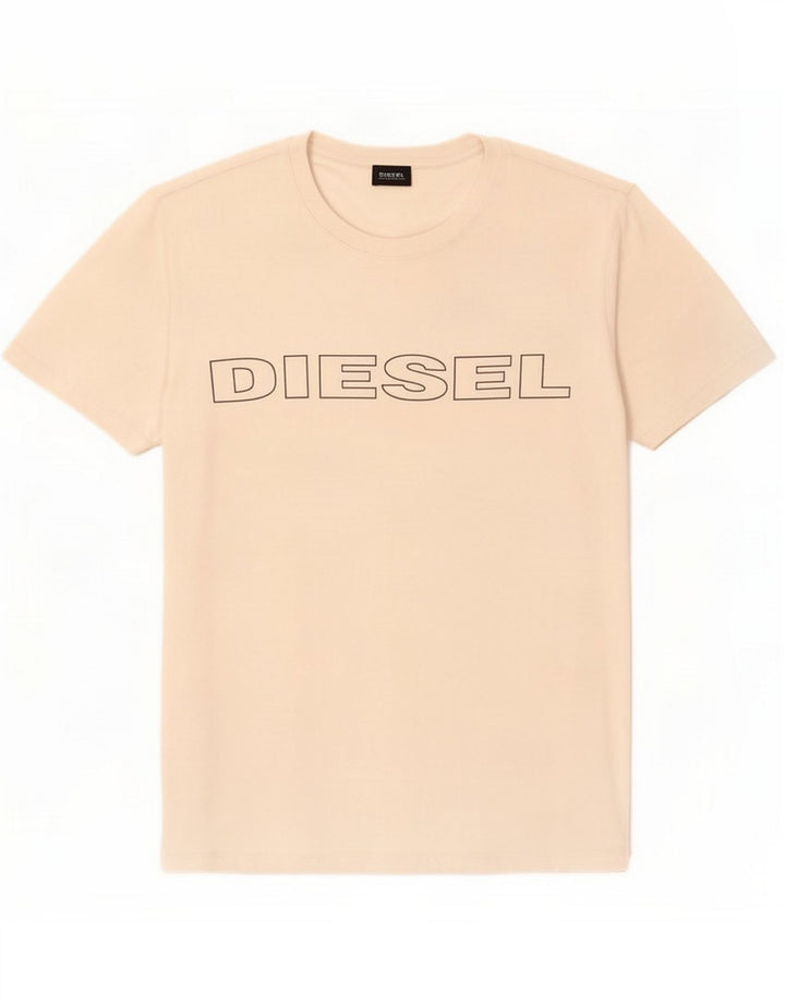 Diesel Herre grafisk T-shirt Top Medium Hvid Bomuld