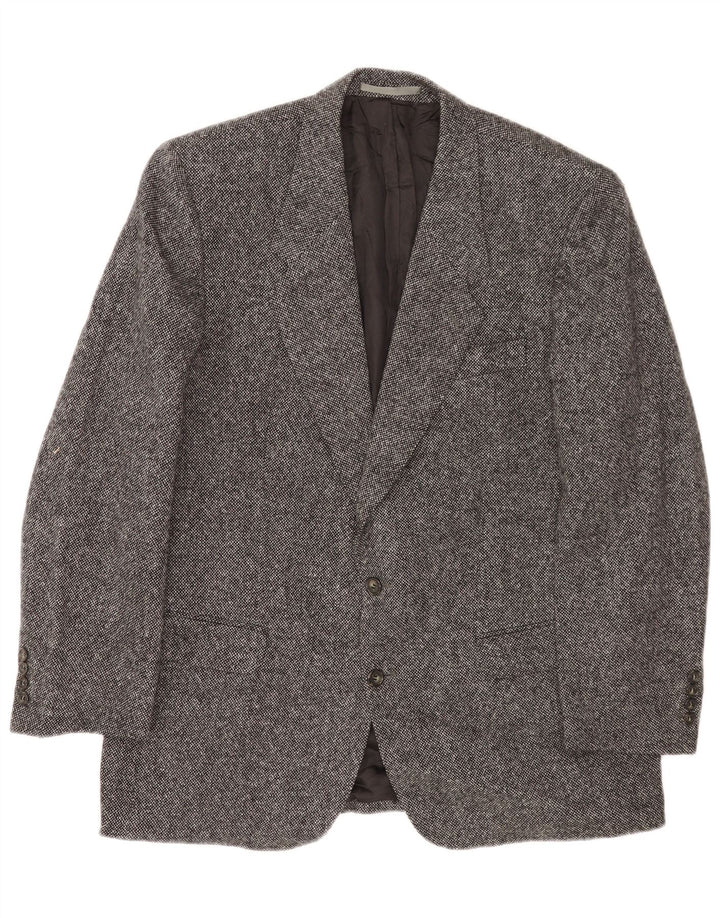 Burberry Herre 2-knaps blazerjakke UK 40 Large Grey Flecked Wool