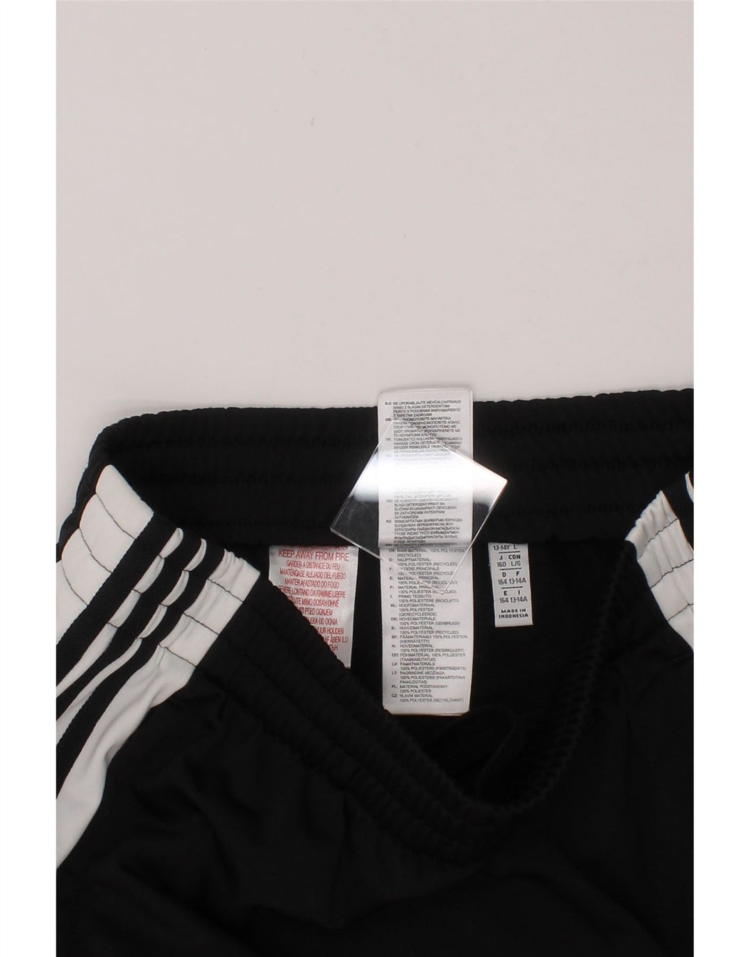 ADIDAS Boys Tracksuit Trousers 13-14 Years  Black Colourblock Polyester Vintage Adidas and Second-Hand Adidas from Messina Hembry 