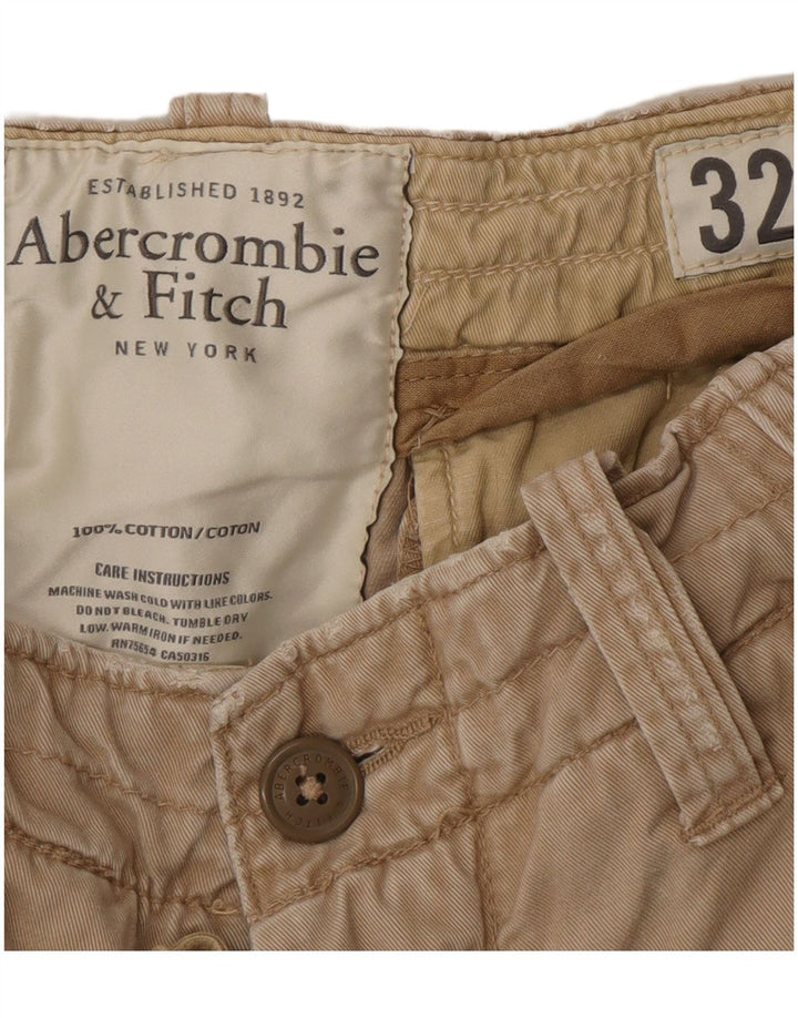 Abercrombie & Fitch Herre Cargo Shorts W32 Medium Beige Bomuld
