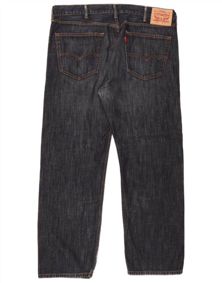 Levi's Herre 505 Straight Jeans W38 L30 Marineblå