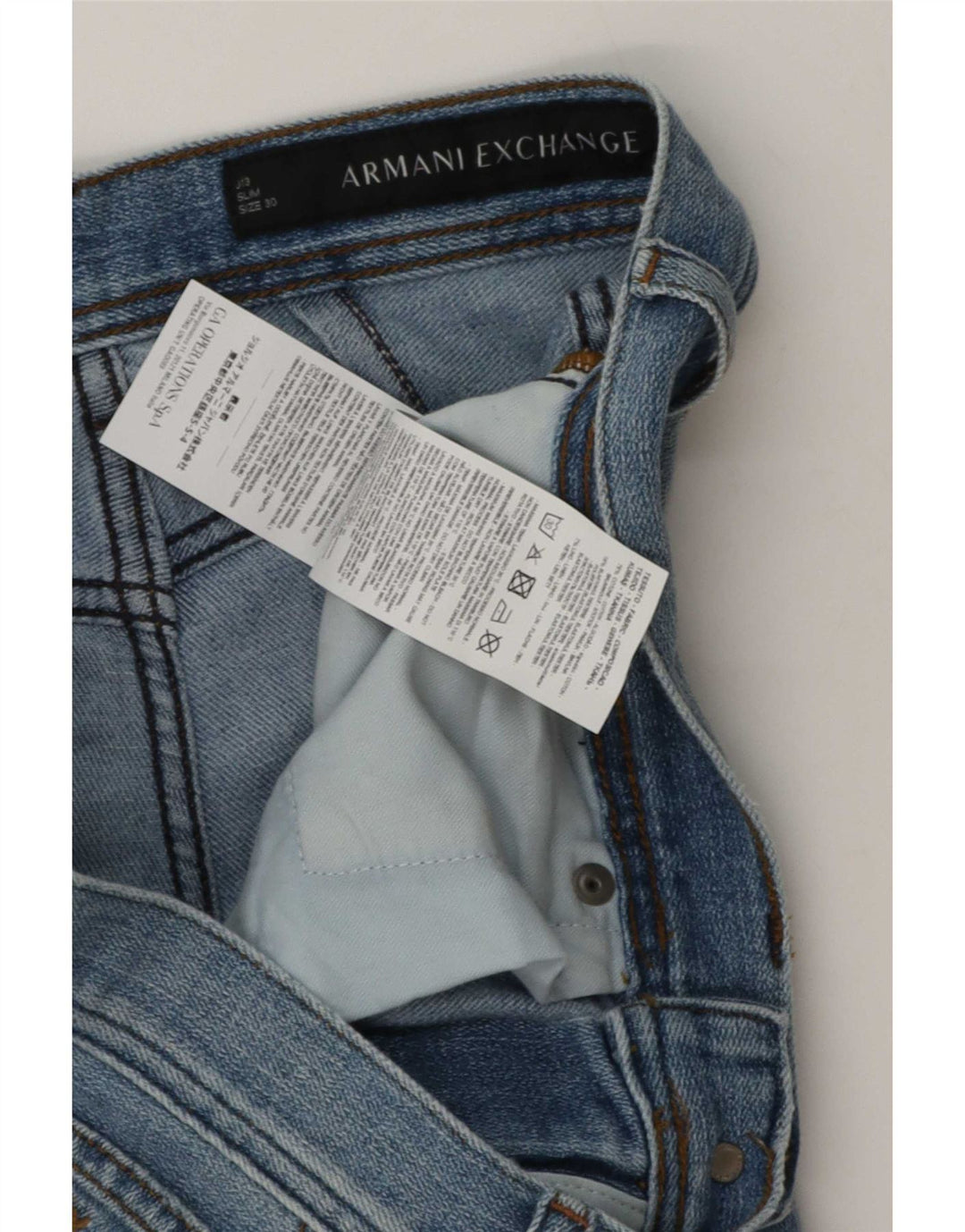 Armani Dame Slim Jeans W30 L29 Blå Bomuld