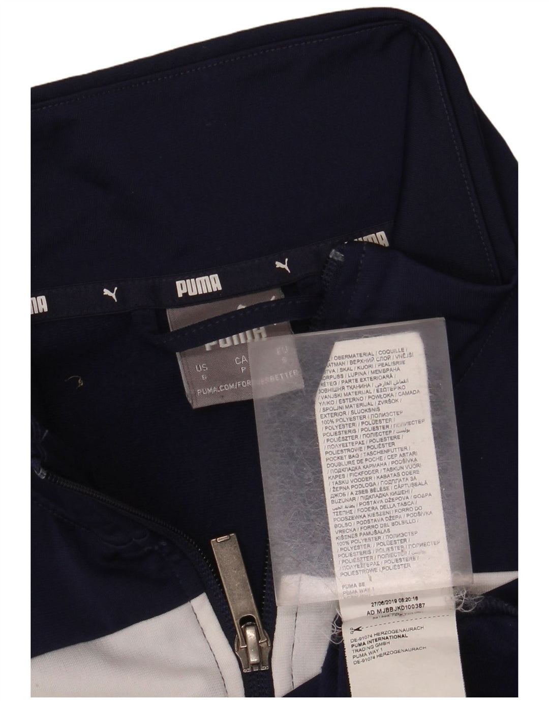 PUMA Træningsdragt til mænd, topjakke, lille marineblå colourblock polyester