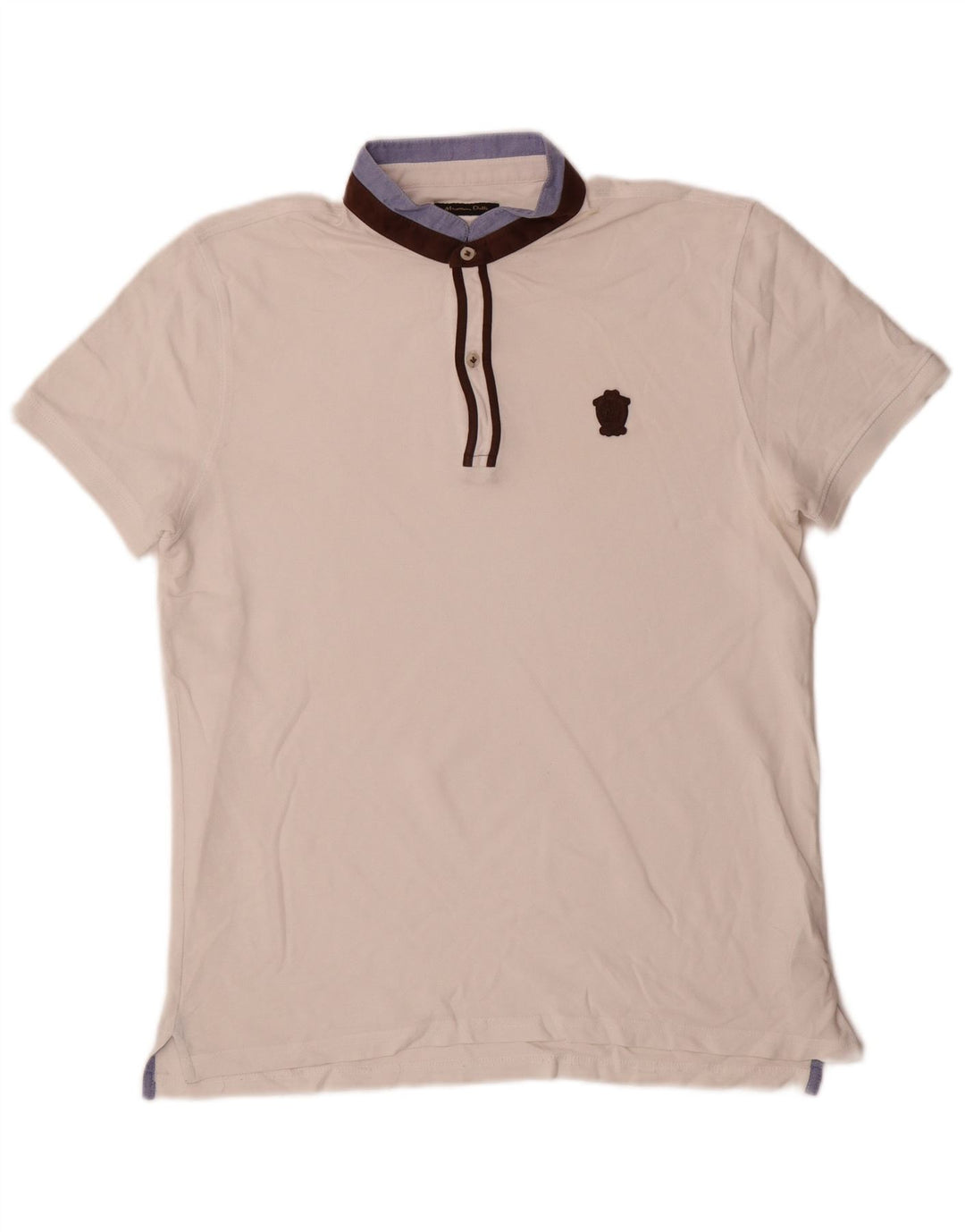 Massimo Dutti Herre poloshirt Medium White Colourblock Bomuld