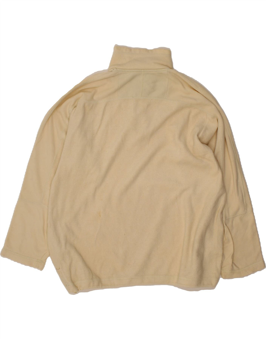 CHAMPION Mens Zip Neck Fleece Jumper Large Off White Cotton Vintage Champion and Second-Hand Champion from Messina Hembry 