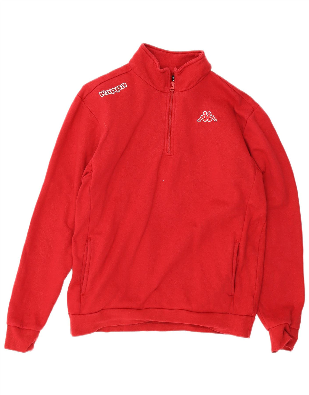 Kappa Sweatshirt med lynlås til mænd XL rød bomuld