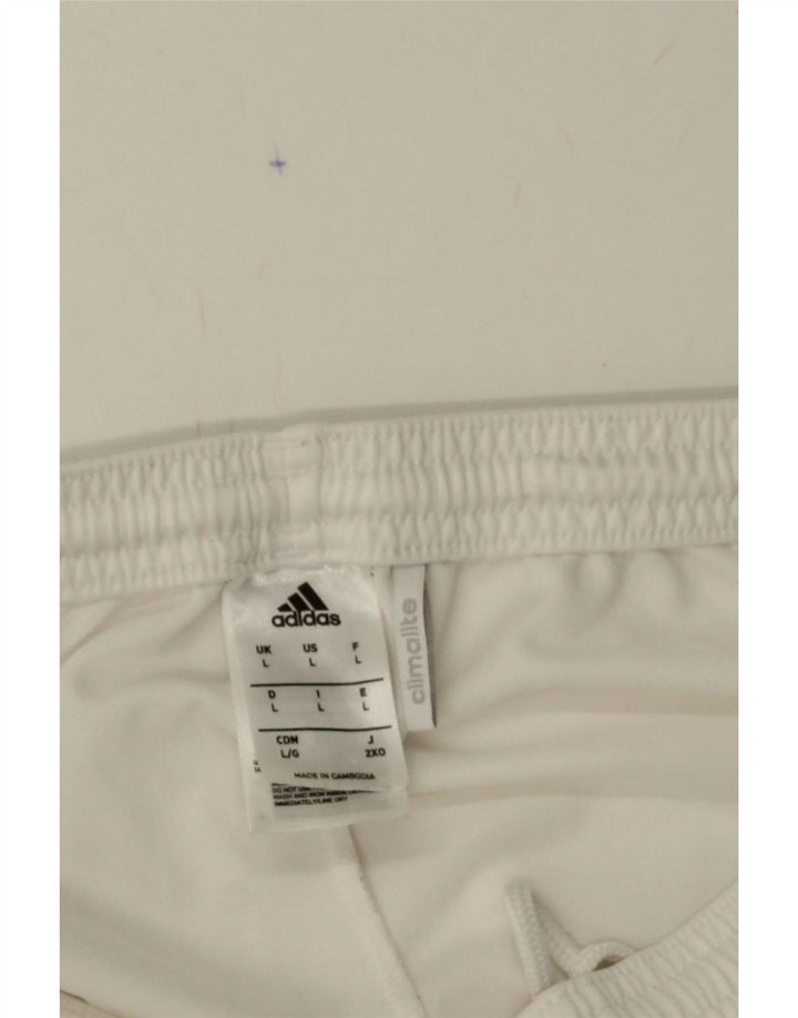 ADIDAS Mens Climalite Sport Shorts Large White Polyester Vintage Adidas and Second-Hand Adidas from Messina Hembry 