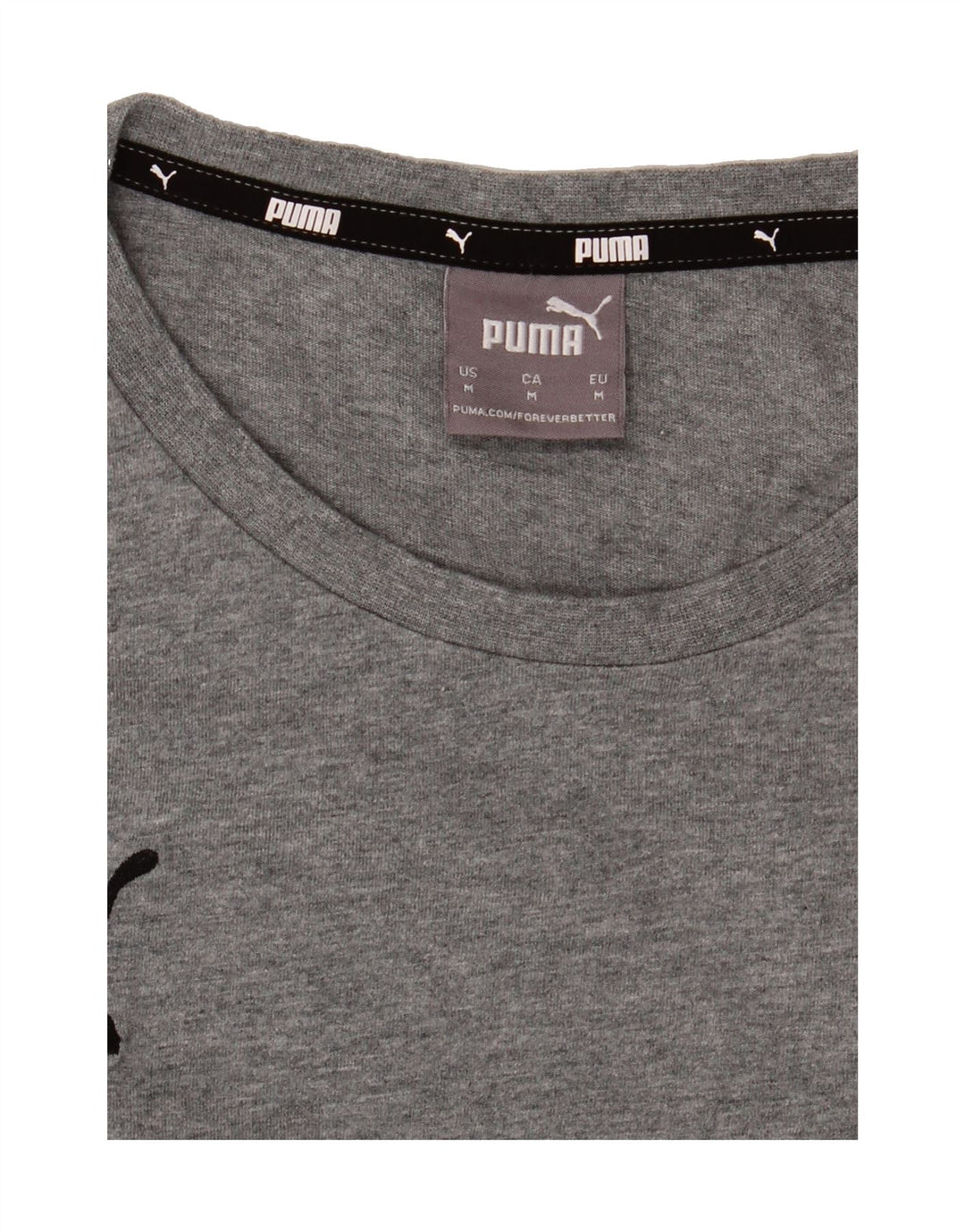 PUMA Mens T-Shirt Top Medium Grey Cotton Vintage Puma and Second-Hand Puma from Messina Hembry 