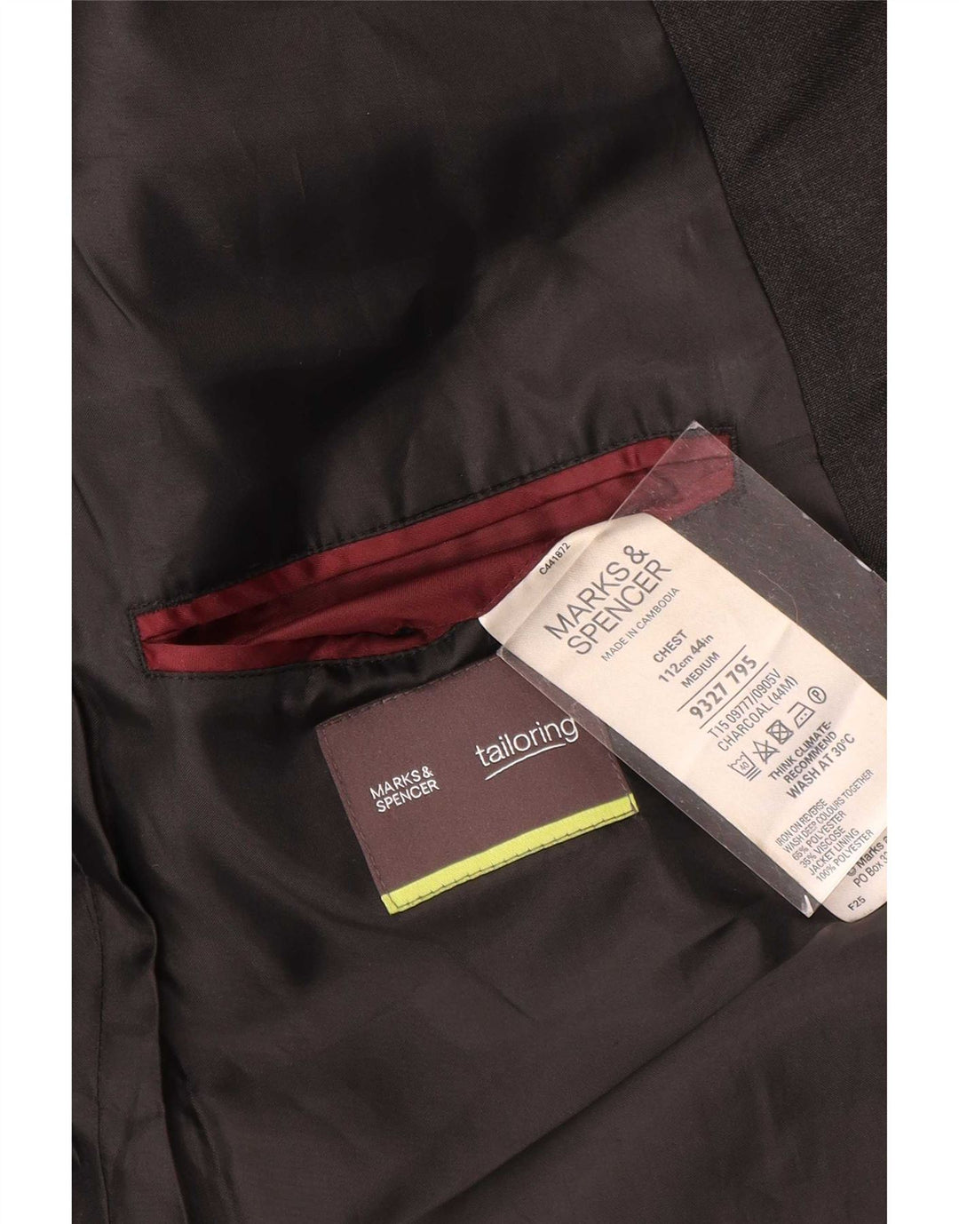 Marks & Spencer Herre 2-knaps blazerjakke UK 44 XL Grå polyester