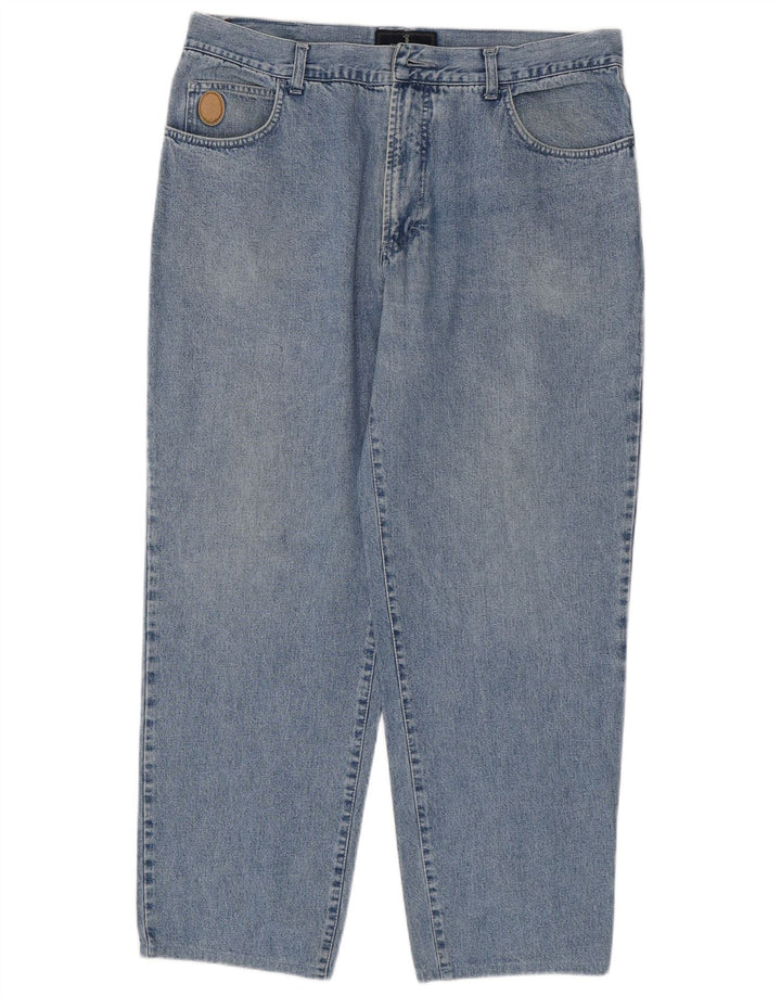 TRUSSARDI Herre tilspidsede jeans IT 56 3XL W42 L31 Blå Bomuld