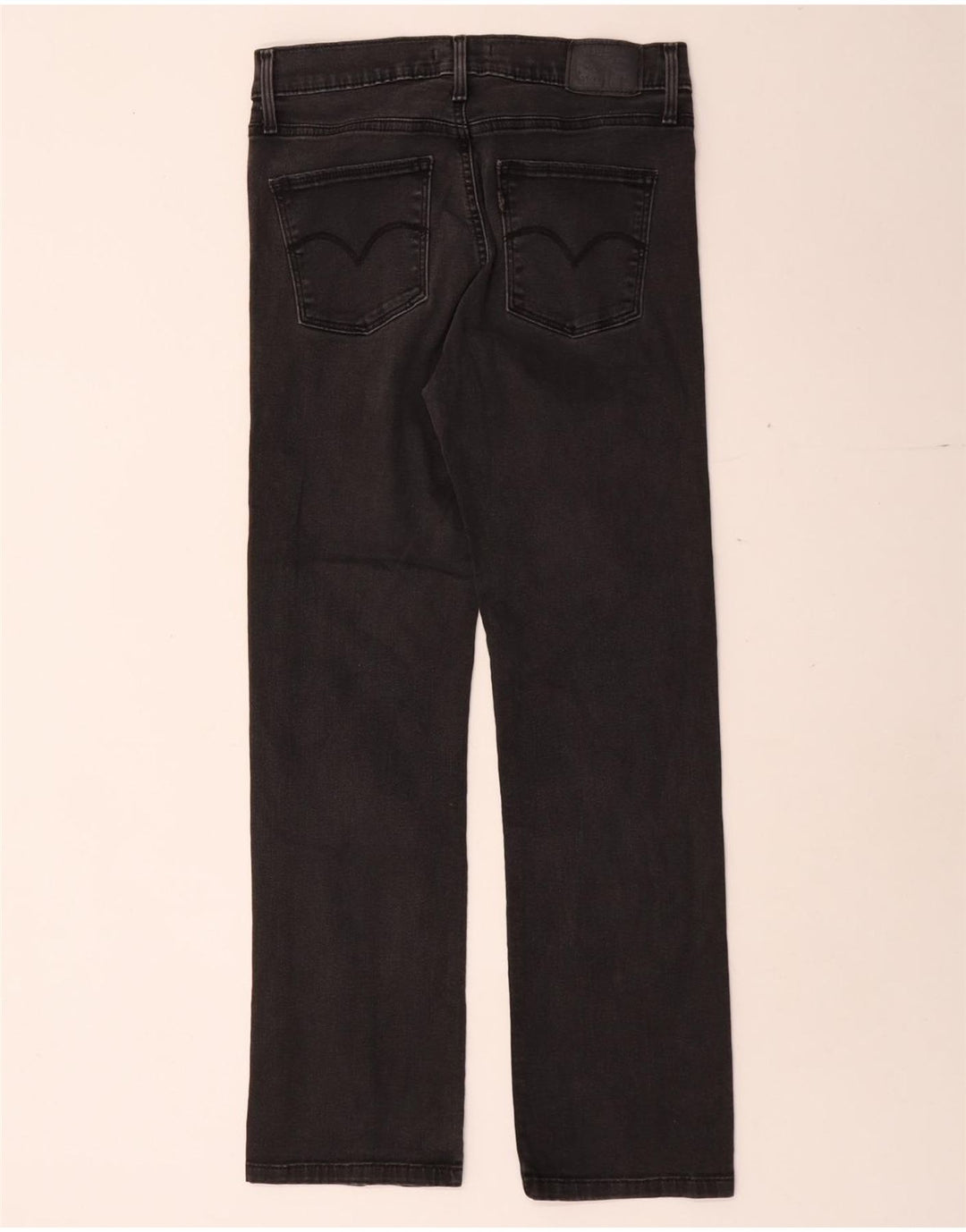 Levi's Dame Shaping Straight Jeans W29 L27 Sort Bomuld