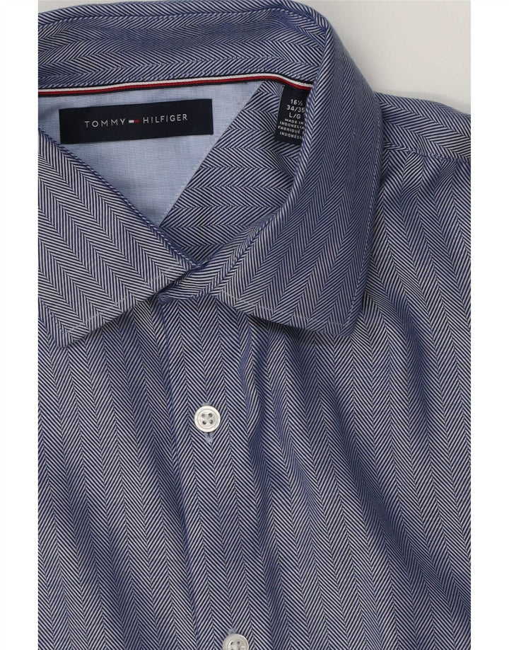 Tommy Hilfiger Herreskjorte str. 16 1/2 Large Blue Sildebensbomuld