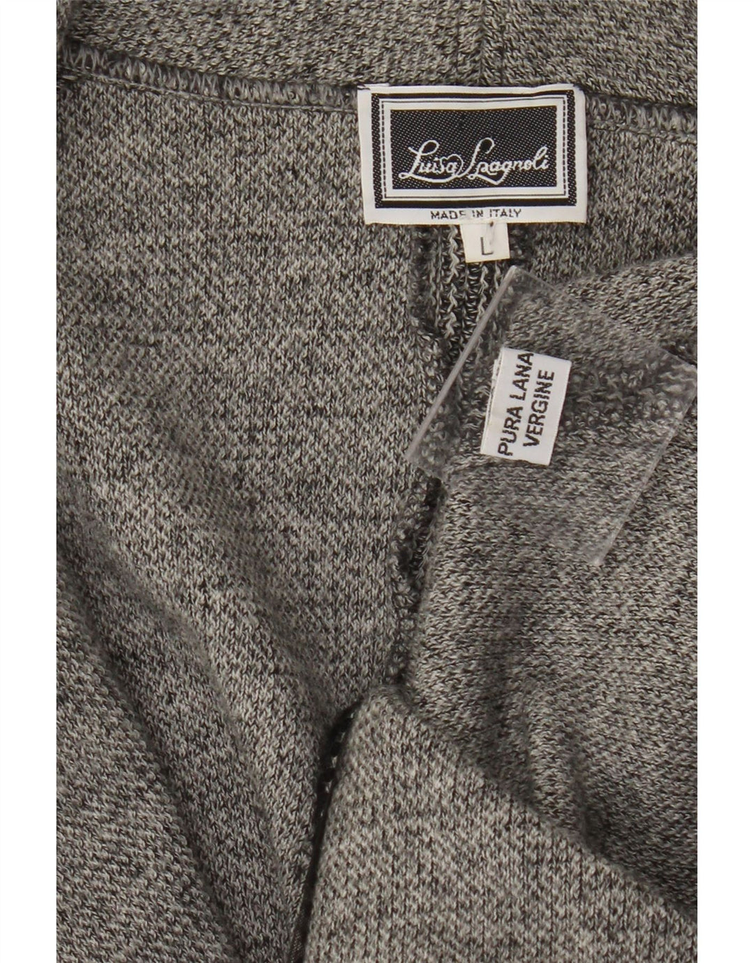 Luisa Spagnoli Dame 2 Button Blazer Jacket UK 14 Large Grey Virgin Wool