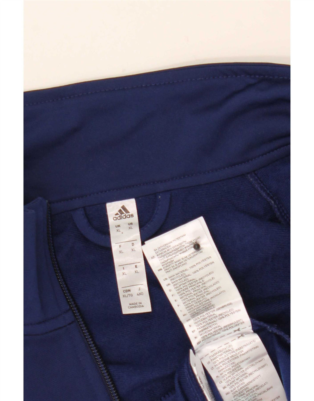 Adidas Træningsdragt til mænd Topjakke XL Marineblå Polyester