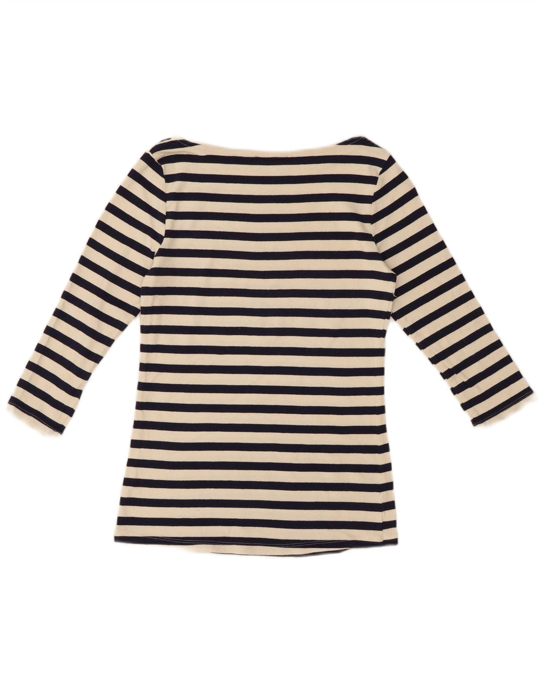 Zara Dame Top 3/4 ærme UK 12 Medium Sort Stribet