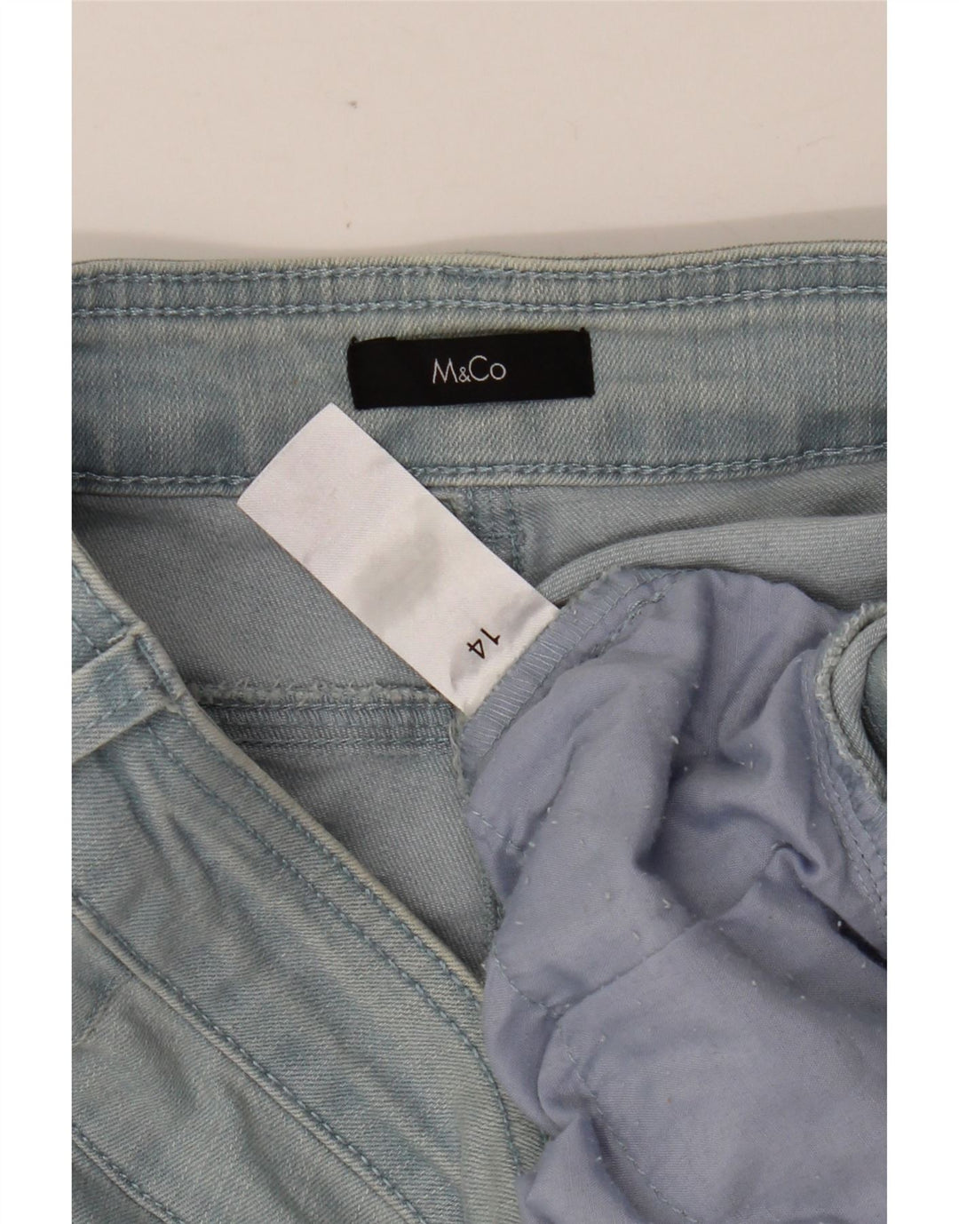 MAX & CO. Denimshorts til kvinder UK 14 Large W32 Blue Cotton
