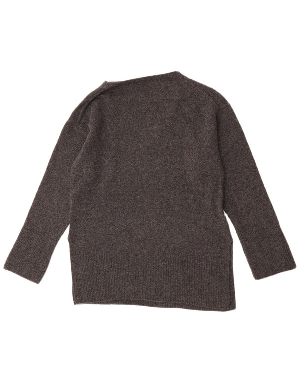 Massimo Dutti Dame V-hals sweater UK 10 Lille Grå Uld