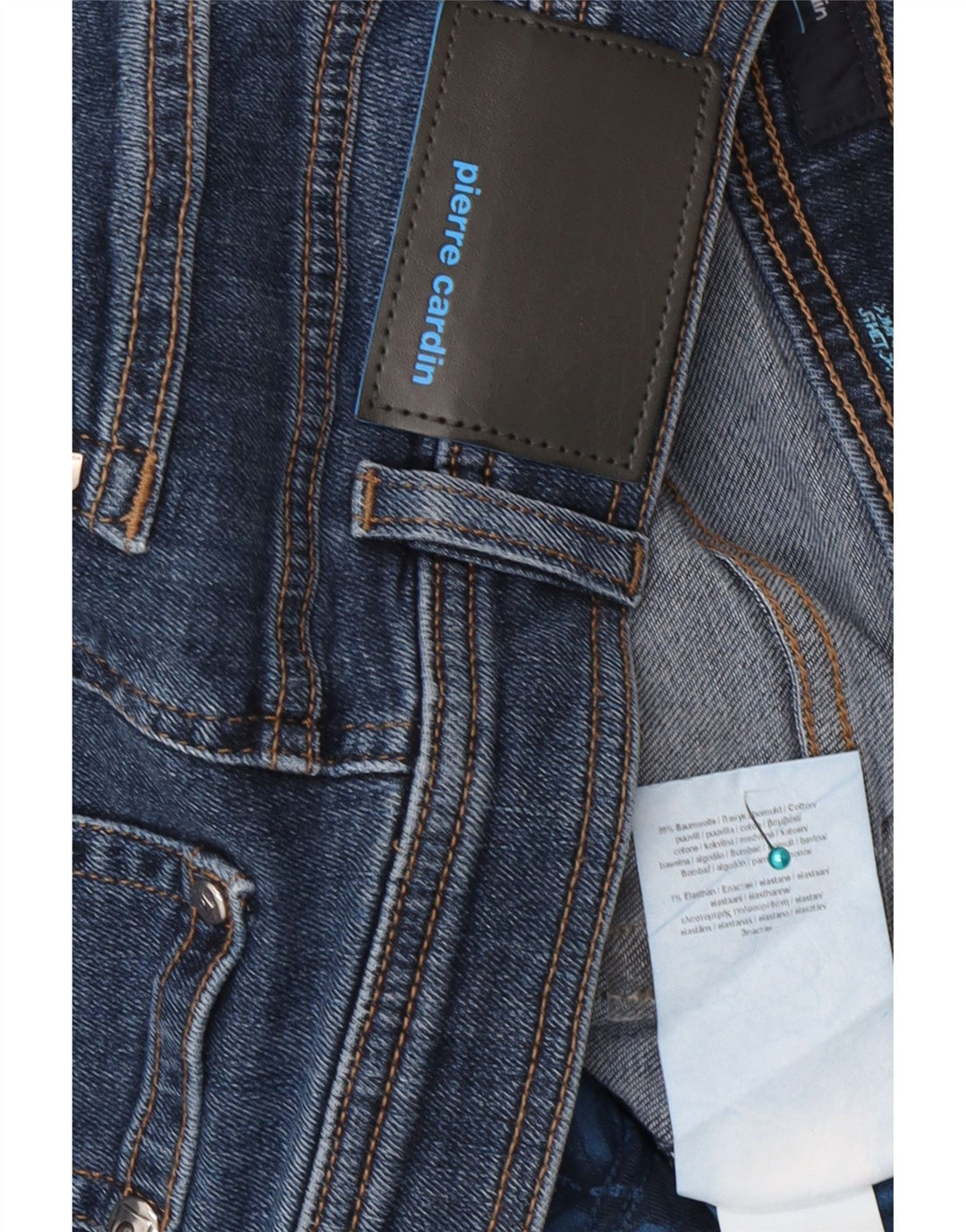 Pierre Cardin Straight Jeans til mænd W34 L30 Blå Bomuld