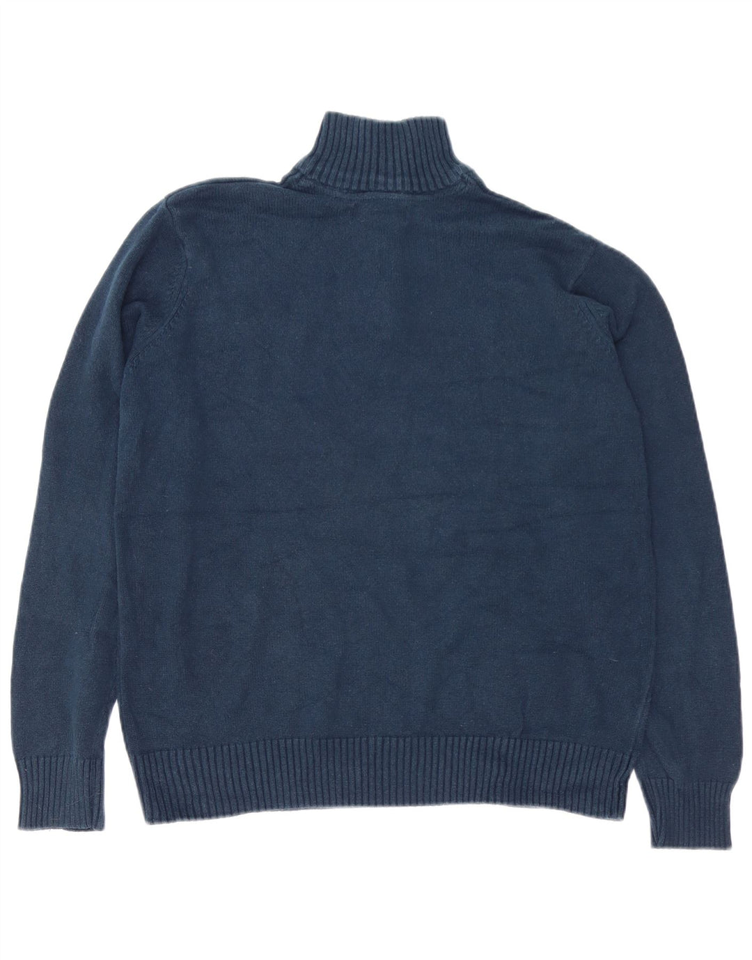 EDDIE BAUER Sweater med lynlås til mænd Large Navy Blue Colourblock