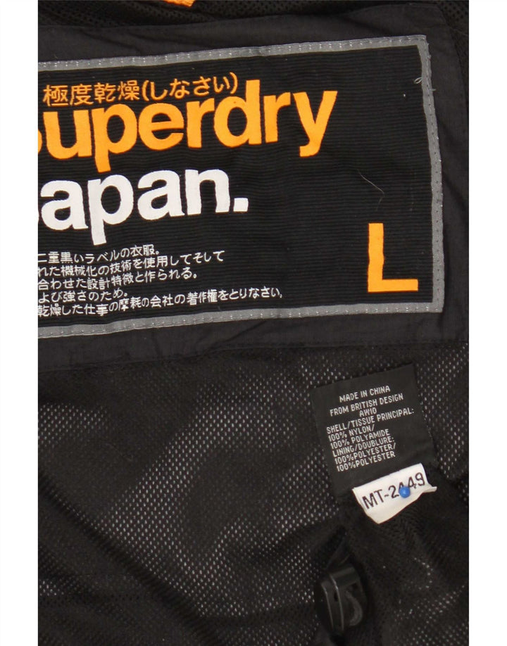 Superdry Regnjakke til mænd UK 40 Stor sort nylon
