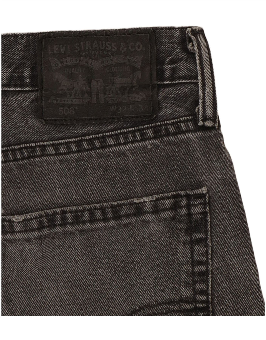 Levi's Herre 508 tilspidsede jeans W32 L28 Grå bomuld