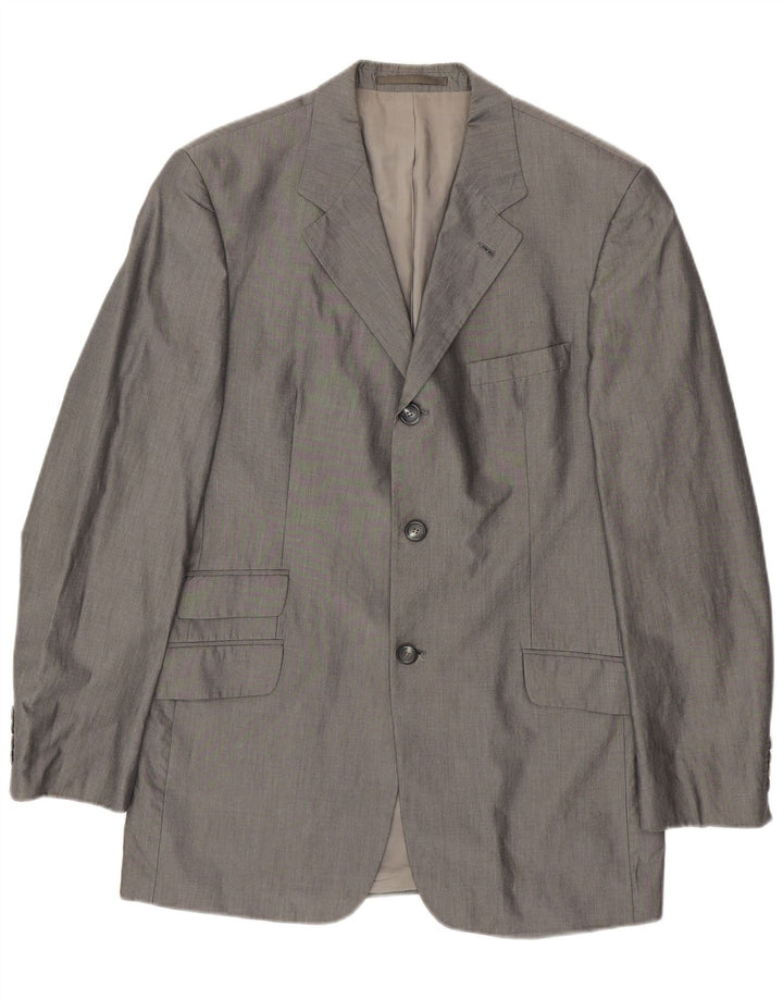 Hugo Boss Herre 3-knaps blazerjakke UK 42 XL Grå bomuld