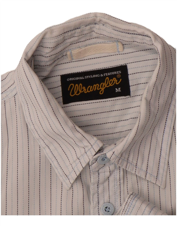 WRANGLER Kortærmet Herreskjorte Medium Hvidstribet