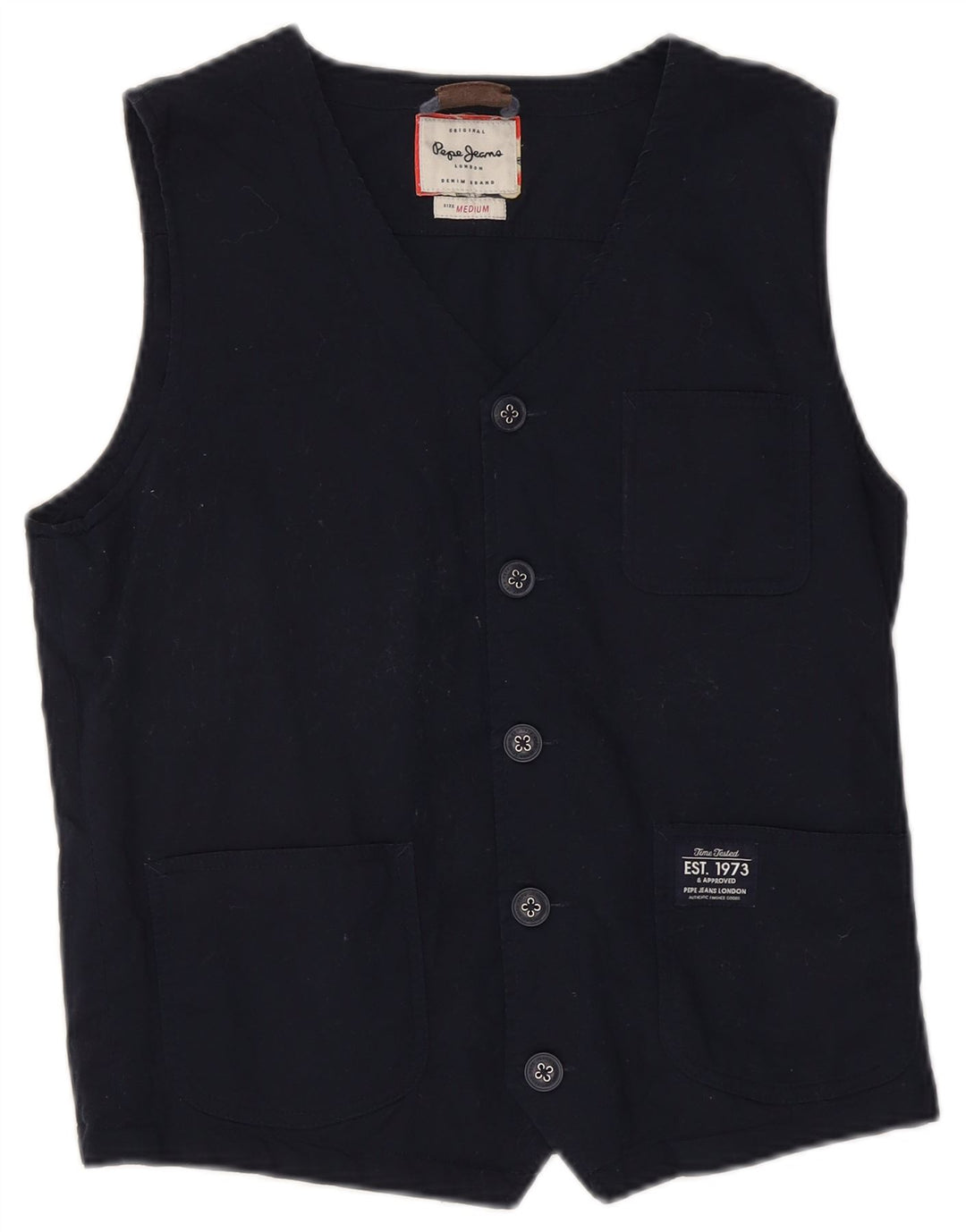 PEPE Jeans Herrevest Medium Marineblå Bomuld