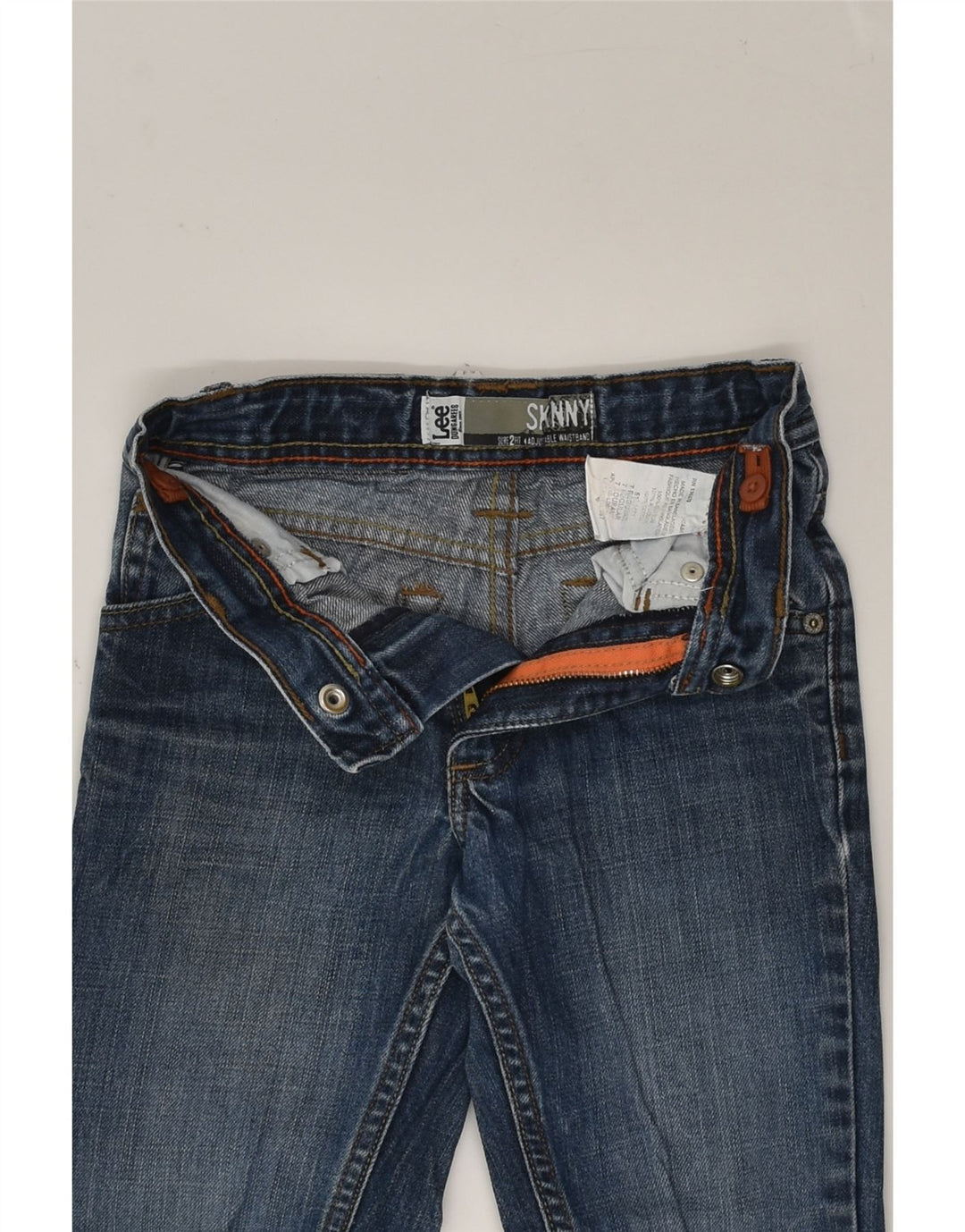 LEE Boys Skinny Jeans 6-7 Years W22 L22 Blue Cotton | Vintage Lee | Thrift | Second-Hand Lee | Used Clothing | Messina Hembry 