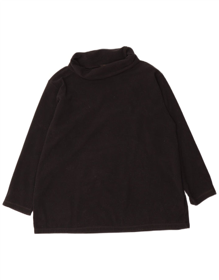 Marks & Spencer Dame Oversized Fleece Jumper UK 18 XL Sort Polyester